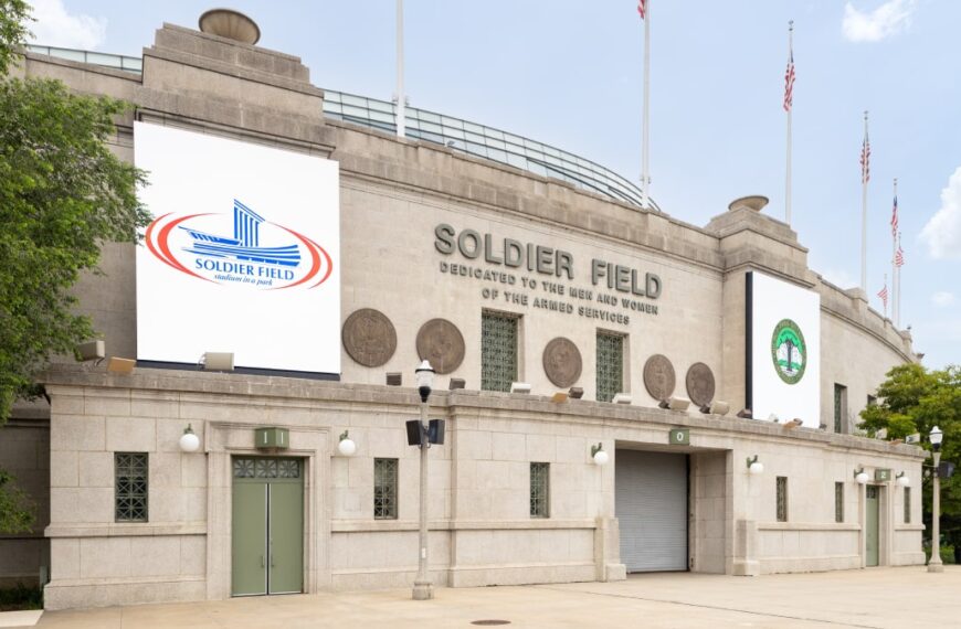 The Soldier Field stadium home of NFL team the Chicago Bears