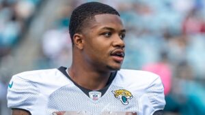 NFL star Tyson Campbell playing for the Jacksonville Jaguars