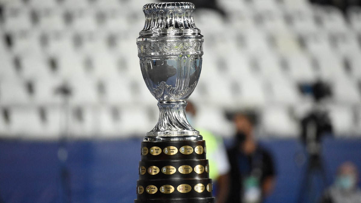 The Copa America football trophy