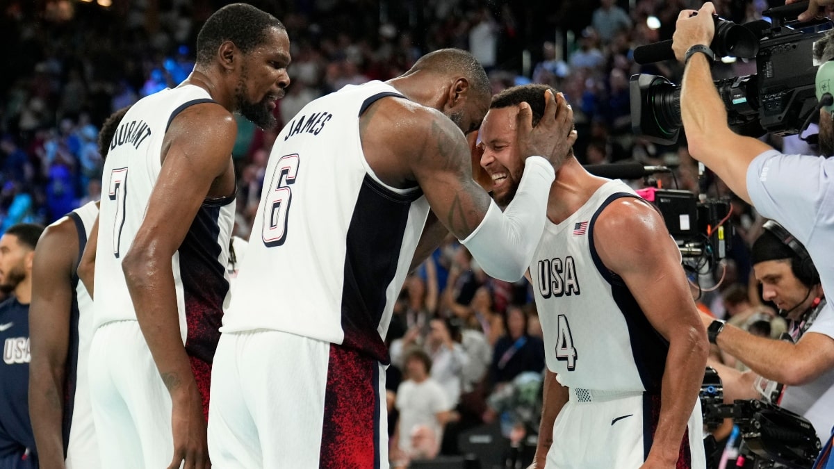 Team USA's LeBron James and Steph Curry