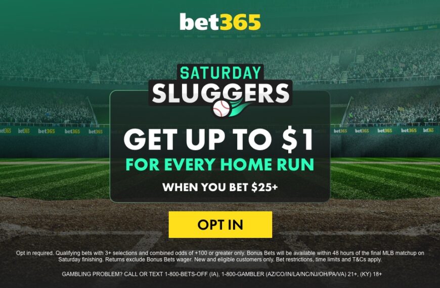 MLB Betting, Saturday Sluggers – Get $1 Bonus Bet for Every Home Run