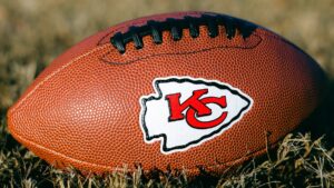 A ball branded with NFL team the Kansas City Chiefs