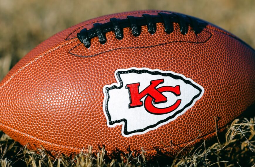 A ball branded with NFL team the Kansas City Chiefs