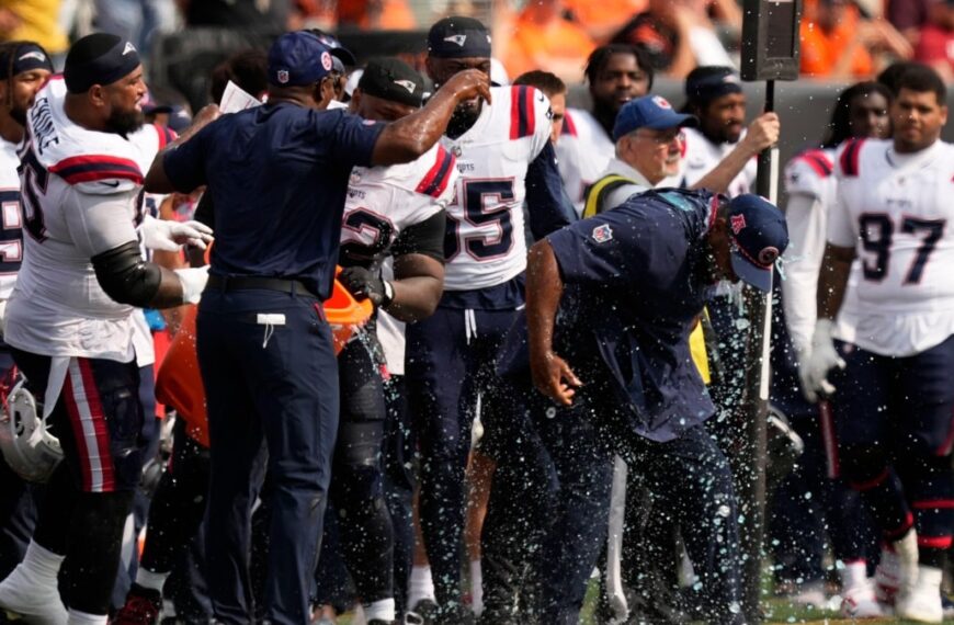 New England Patriots head coach Jerod Mayo