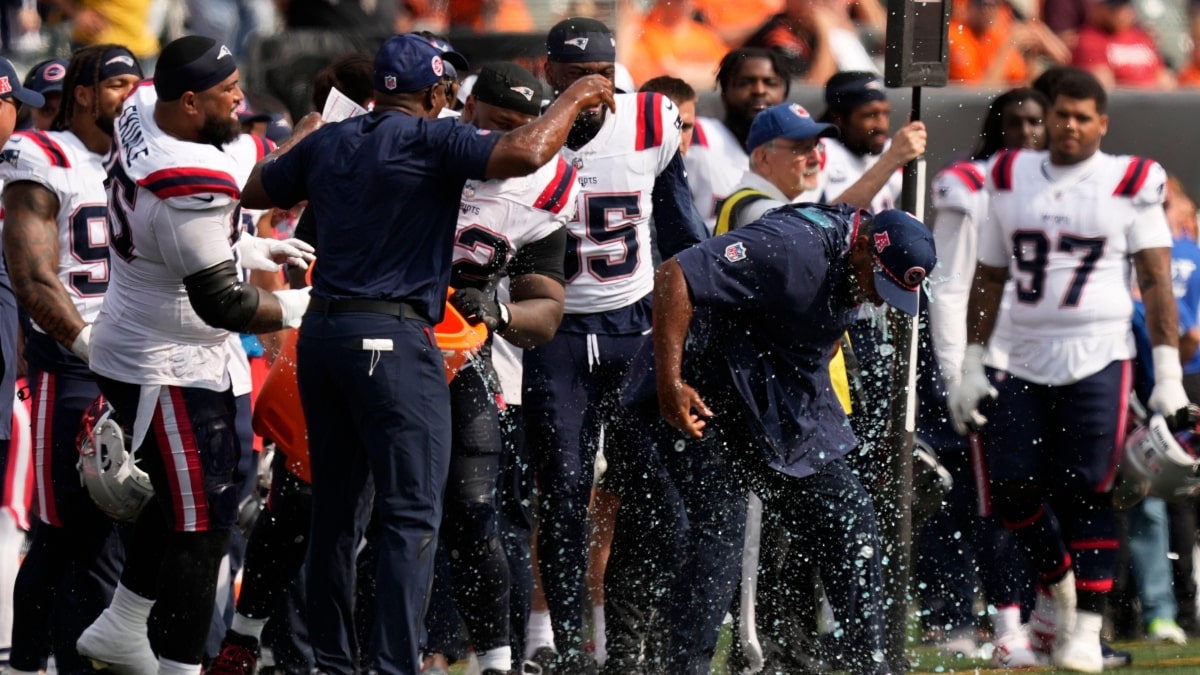 New England Patriots head coach Jerod Mayo