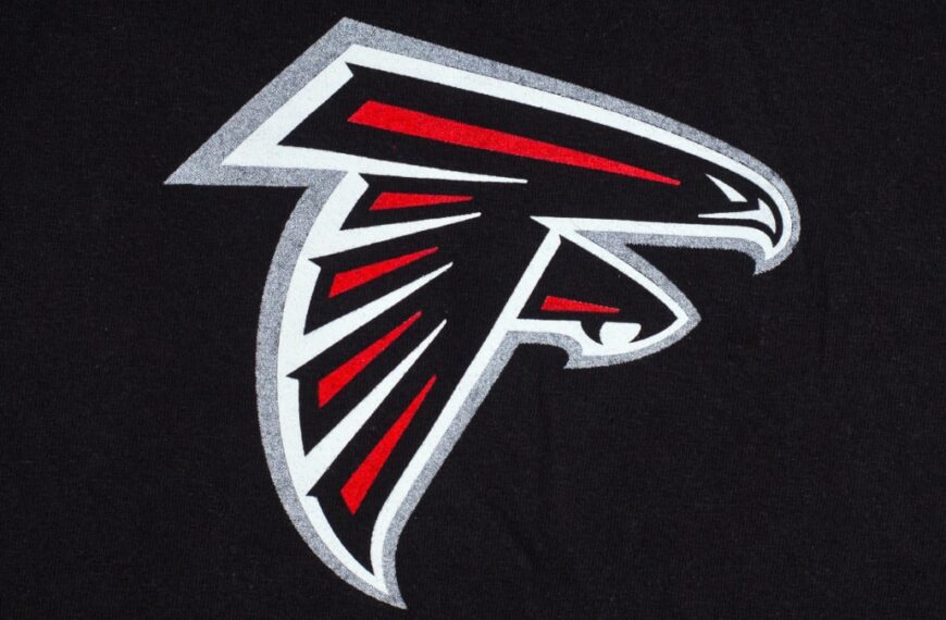 The logo and badge of NFL team the Atlanta Falcons