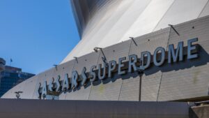 The Caesars Superdome home of NFL team the New Orleans Saints