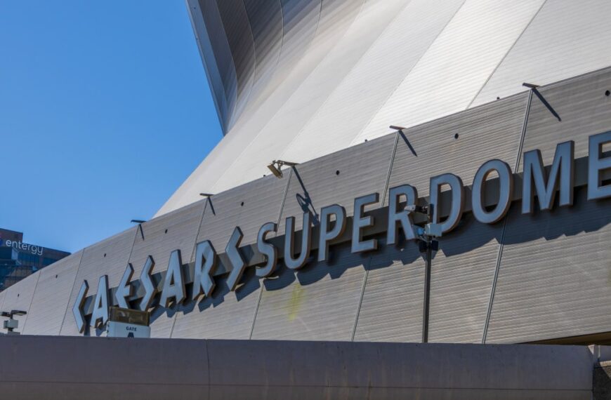 The Caesars Superdome home of NFL team the New Orleans Saints