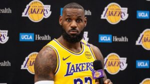 LeBron James of the Los Angeles Lakers