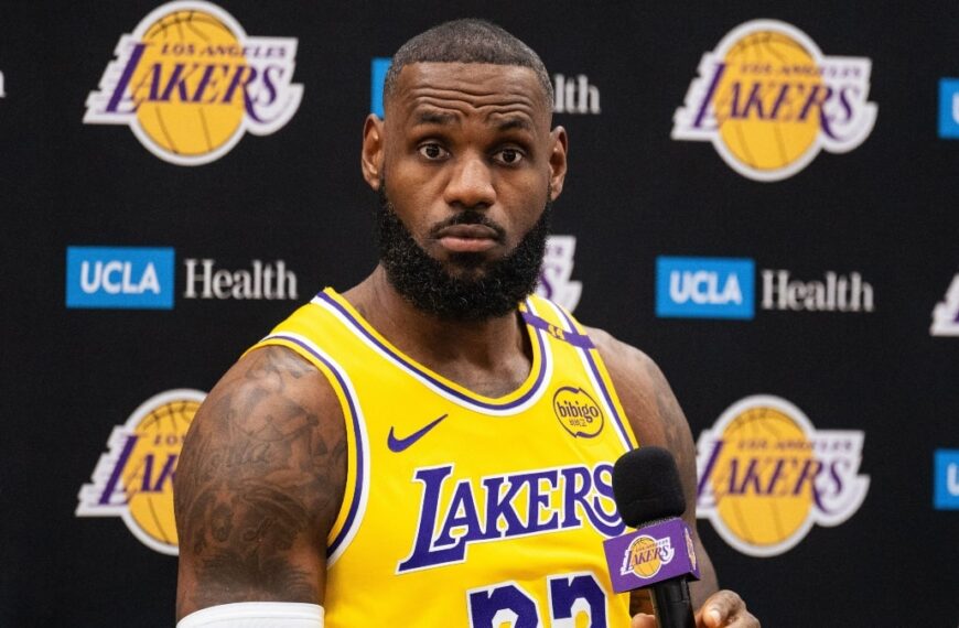 LeBron James of the Los Angeles Lakers