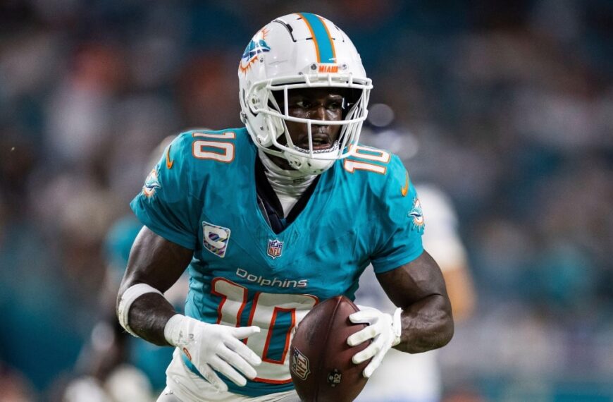 Tyreek Hill of the Miami Dolphins