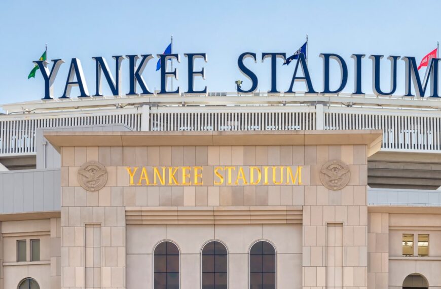 The Yankee Stadium home of MLB baseball team the New York Yankees