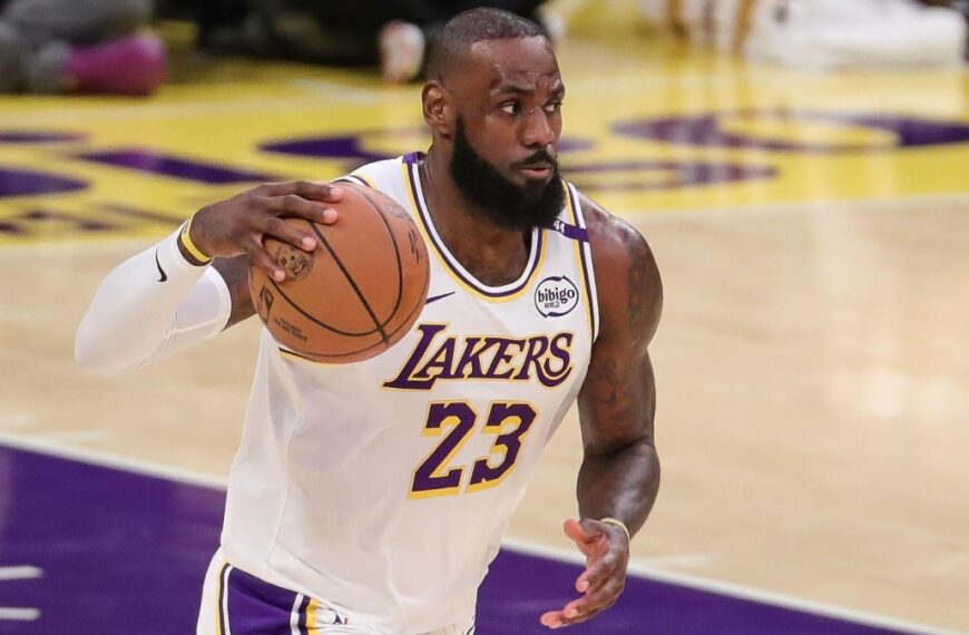 LeBron James of the Los Angeles Lakers