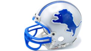 The helmet of NFL NFC team the Detroit Lions