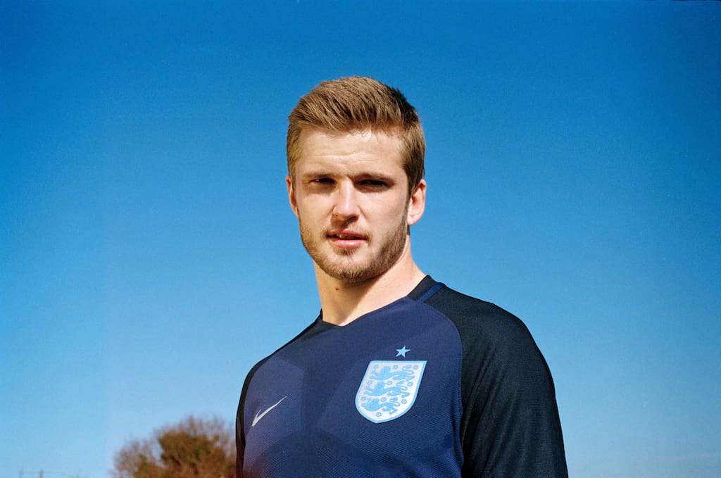 Eric Dier in the new England away kit