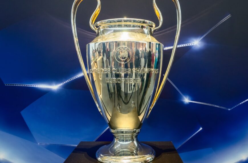 The Champions League football trophy