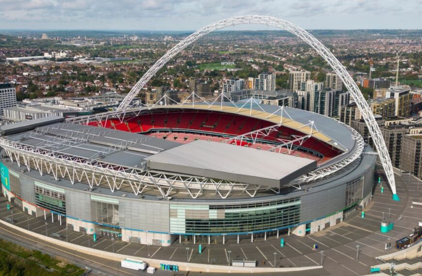 The Wembley Stadium home of the England football team