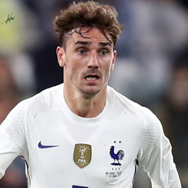 Antoine Griezmann playing football for France