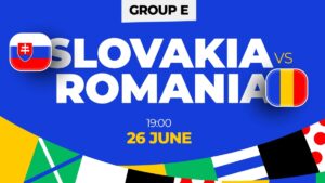 Slovakia and Romania football flags, badges and logos