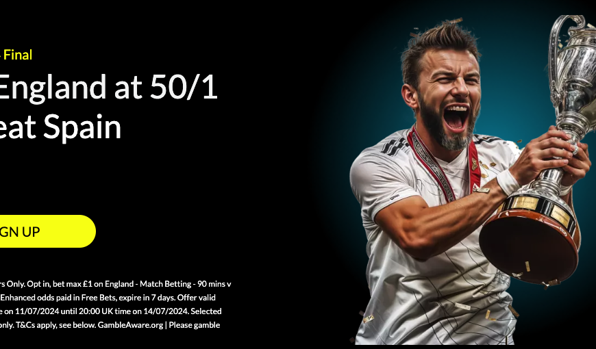 Euro 2024 Final Parimatch Free Bets – Get England at 50/1 to beat Spain