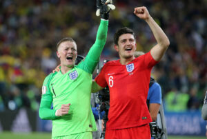 Jordan Pickford and Harry Maguire