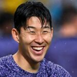 Heung-min Son playing football for Tottenham