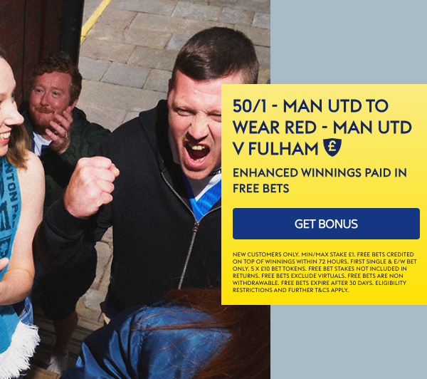 Sky Bet Odds Boosts 50/1 Man United to Wear Red – Manchester United vs Fulham, PL Betting