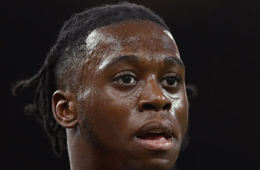 Aaron Wan-Bissaka playing football