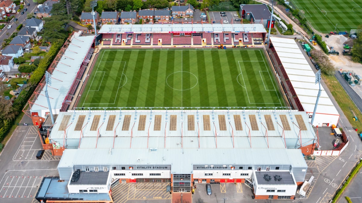 The Vitality Stadium home of Bournemouth Football Club