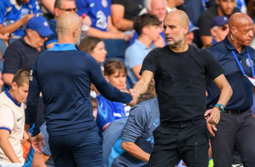 Pep Guardiola and Enzo Maresca