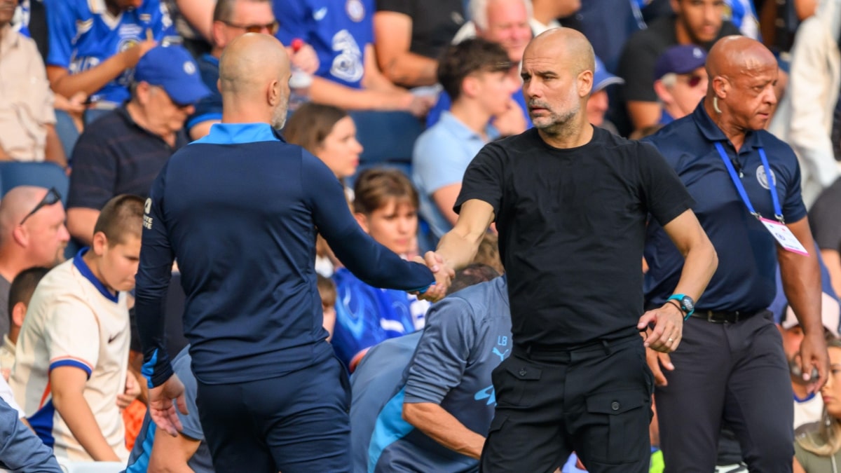 Pep Guardiola and Enzo Maresca