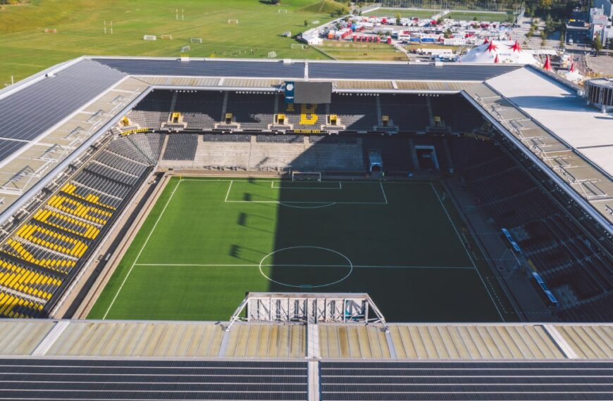 A photo of the Wankdorf Stadium home of Swiss Super League football team Young Boys Bern