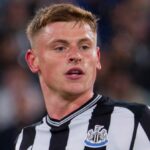 Harvey Barnes playing football for Newcastle