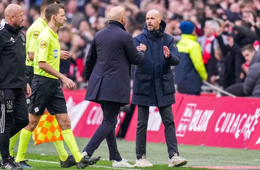 Arne Slot and Erik ten Hag