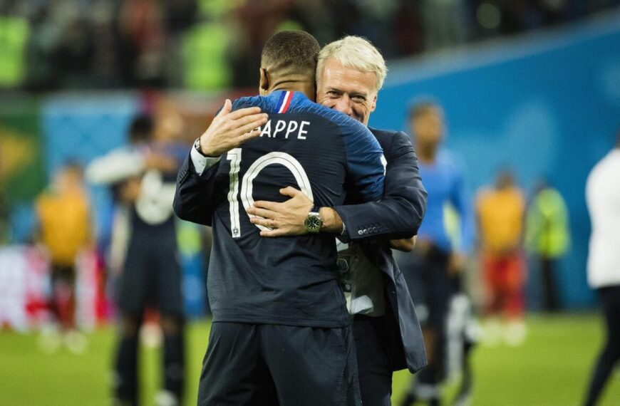 Kylian Mbappe and Didier Deschamps