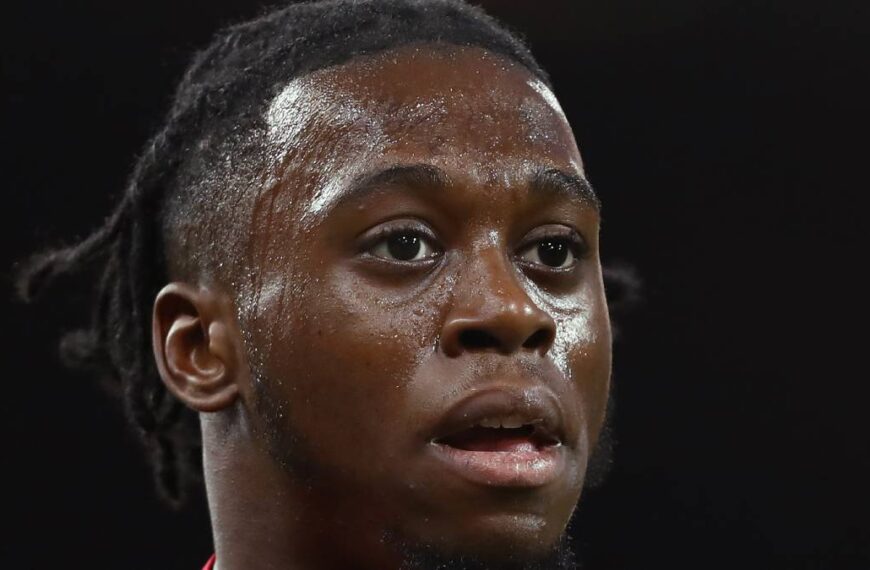 Aaron Wan-Bissaka playing football