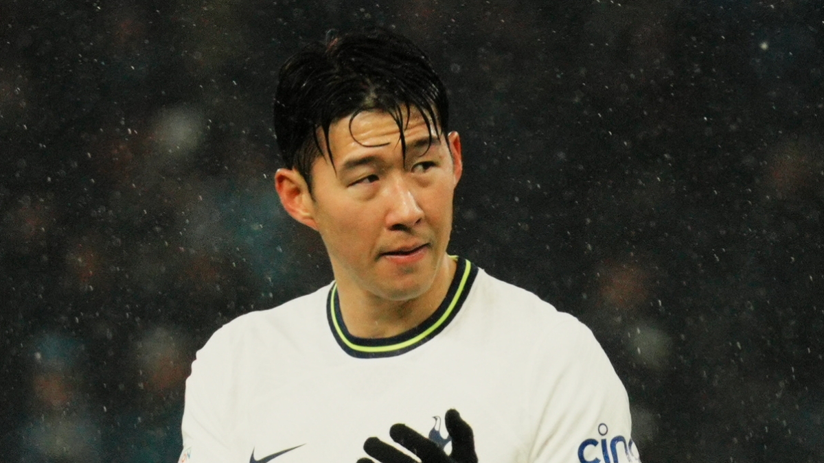 Son Heung-min playing football for Tottenham