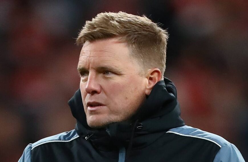 Newcastle United Football Club manager Eddie Howe