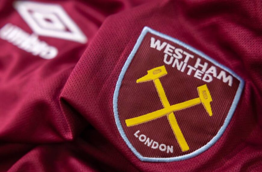 The West Ham United Football Club shirt, badge and logo