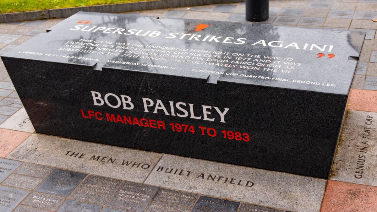 A tribute to former manager Bob Paisley at Liverpool Football Club