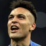 Lautaro Martinez playing football for Inter Milan