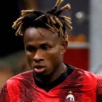 Samuel Chukwueze playing football for AC Milan