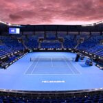 A photo of the Australian Open tennis Grand Slam tournament in Melbourne