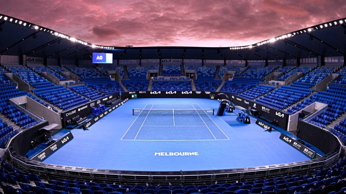 A photo of the Australian Open tennis Grand Slam tournament in Melbourne