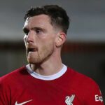 Andy Robertson playing football for Liverpool Football Club