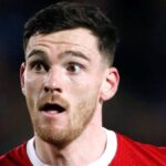 Andy Robertson playing football for Liverpool Football Club