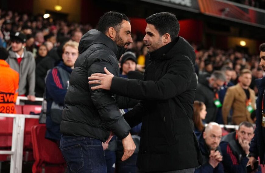 Mikel Arteta and Ruben Amorim