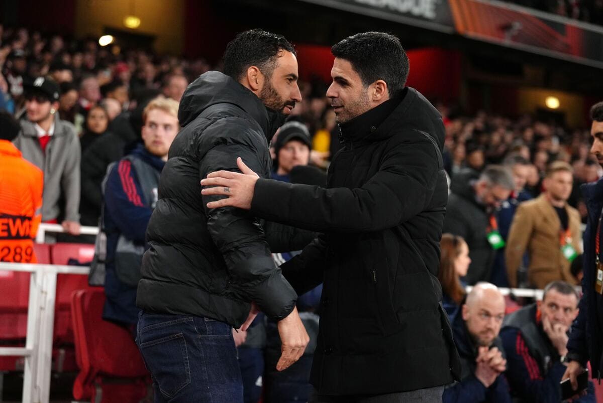 Mikel Arteta and Ruben Amorim