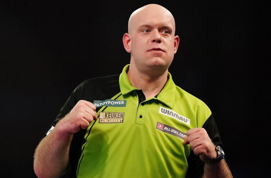 Michael van Gerwen at the World Darts Championship