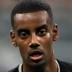 Alexander Isak playing for Newcastle United Football Club